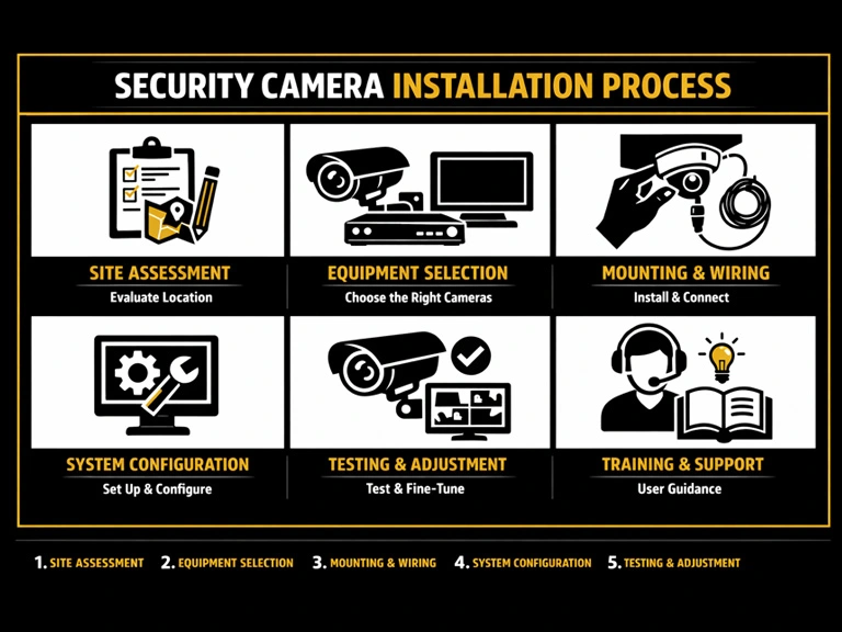 security camera installation process