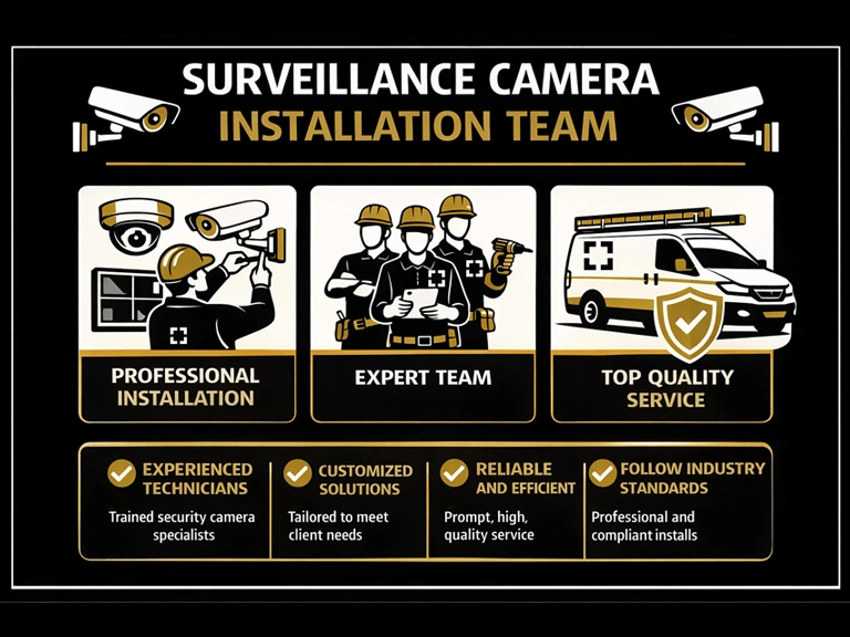 surveillance camera installation team
